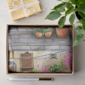 Een Italiaanse Straatscène Ephemera Ontwerp Serie Tissuepapier (Geschenk)