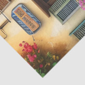Een Italiaanse Straatscène Ephemera Ontwerp Serie Tissuepapier (Detail)
