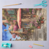 Een Italiaanse Straatscène Ephemera Ontwerp Serie Tissuepapier (Craft)