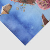Een Italiaanse Straatscène Ephemera Ontwerp Serie Tissuepapier (Detail)