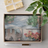 Een Italiaanse Straatscène Ephemera Ontwerp Serie Tissuepapier (Geschenk)