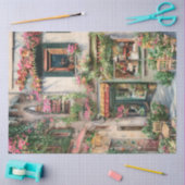 Een Italiaanse Straatscène Ephemera Ontwerp Serie Tissuepapier (Craft)