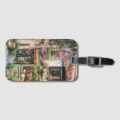 Een Italiaanse Street Scene Ephemera Design Series Bagagelabel (Voorkant (horizontaal))