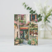 Een Italiaanse Street Scene Ephemera Design Series Briefkaart (Staand voorkant)