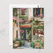 Een Italiaanse Street Scene Ephemera Design Series Briefkaart (Voorkant / Achterkant)