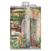 Een Italiaanse Street Scene Ephemera Design Series Heupfles (Achterkant)