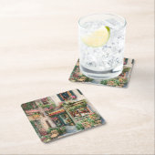 Een Italiaanse Street Scene Ephemera Design Series Kartonnen Onderzetters (Insitu)