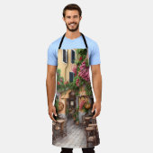 Een Italiaanse Street Scene Ephemera Design Series Schort (Gedragen)