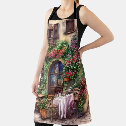 Een Italiaanse Street Scene Ephemera Design Series Schort (Insitu)