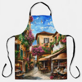 Een Italiaanse Street Scene Ephemera Design Series Schort (Voorkant)