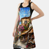 Een Italiaanse Street Scene Ephemera Design Series Schort (Insitu)