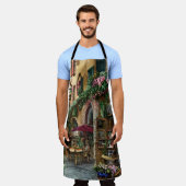 Een Italiaanse Street Scene Ephemera Design Series Schort (Gedragen)