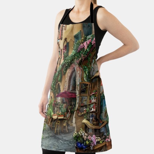 Een Italiaanse Street Scene Ephemera Design Series Schort (Insitu)