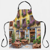 Een Italiaanse Street Scene Ephemera Design Series Schort (Voorkant)