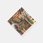 Een Italiaanse Street Scene Ephemera Design Series Servet (Hoek)