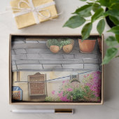 Een Italiaanse Street Scene Ephemera Design Series Tissuepapier (Geschenk)