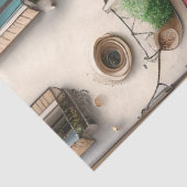 Een Italiaanse Street Scene Ephemera Design Series Tissuepapier (Detail)