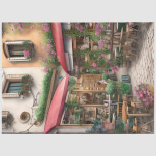 Een Italiaanse Street Scene Ephemera Design Series Tissuepapier