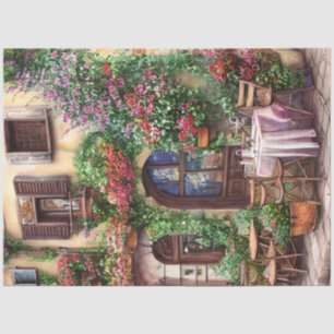 Een Italiaanse Street Scene Ephemera Design Series Tissuepapier