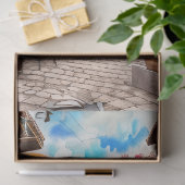 Een Italiaanse Street Scene Ephemera Design Series Tissuepapier (Geschenk)