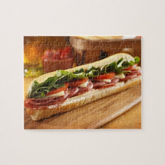 Een Italiaanse sub-sandwich met 2 Legpuzzel (Horizontaal)