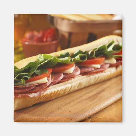 Een Italiaanse sub-sandwich met 2 Magneet (Voorkant)