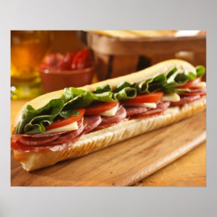 Een Italiaanse sub-sandwich met 2 Poster