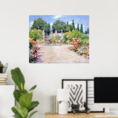 Een Italiaanse tuin - William Merritt Chase Poster (Thuiskantoor)