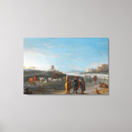 Een Italianiserend Landschap met een onbekend onde Canvas Afdruk