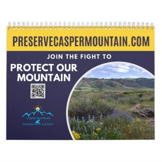 Een jaar aan de voet van Casper Mountain Calendar Kalender