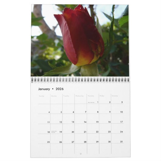 Een jaar bloemen kalender (Jan 2026)
