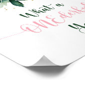 EÉN jaar Boho Floral eerste verjaardag Poster (Hoek)