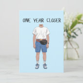 Een jaar dichter Verjaardag oude vriend echtgenoot Feestdagenkaart (Staand voorkant)