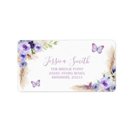 Een jaar Fluttered Butterfly 1e verjaardag adres Etiket