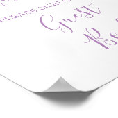 Een jaar Fluttered Butterfly Birthday Guest Book Poster (Hoek)