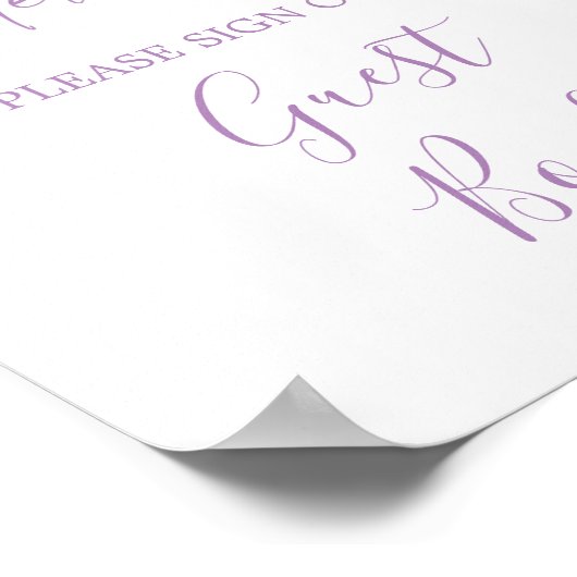 Een jaar Fluttered Butterfly Birthday Guest Book Poster (Hoek)