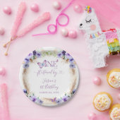 Een jaar Fluttered Butterfly Eerste Verjaardag Blo Papieren Bordje (Feest)