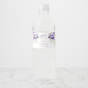 Een jaar Fluttered Butterfly Eerste Verjaardag Blo Waterfles Etiket