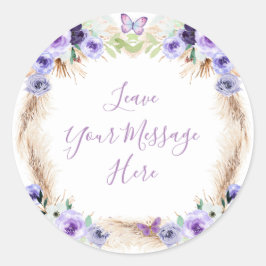 Een jaar Fluttered Butterfly Love uw bericht Ronde Sticker