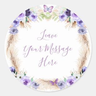 Een jaar Fluttered Butterfly Love uw bericht Ronde Sticker