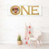 Een jaar foto 1e verjaardagsfeestje Jubileum Spandoek (Insitu)