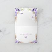 Een jaar gefladder vlinder gevouwen dank u bedankkaart (Binnen)