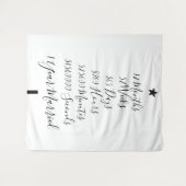 Eén jaar gehuwd Jubileum Wandkleed (Voorkant (horizontaal))