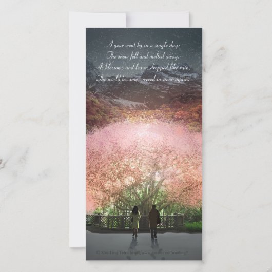 Een jaar ging voorbij in één dag photocard/boekenl (Voorkant)