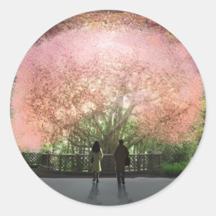 Een jaar ging voorbij in één dag ronde sticker