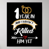 Een jaar in 1 jaar Jubileum ideaal voor haar Poster (Voorkant)