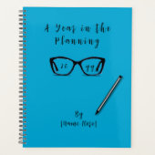 "Een jaar in de planning" Spectacles & Pencil Blue Planner (Voorkant)