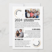 Een jaar in de Review Business Christmas Kaart (Achterkant)