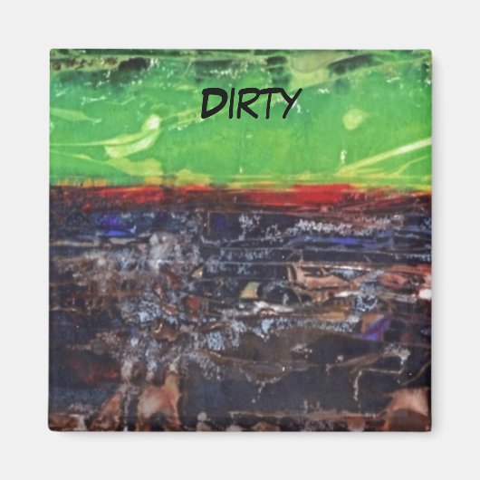 "Een jaar in het land" Abstracte wasmachine Magnet (Voorkant)