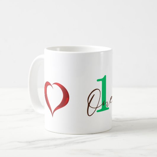 Een jaar Jubileum Koffiemok (Voorkant links)